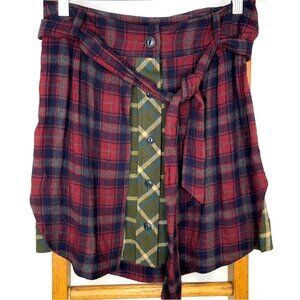 NWT Rag & Bone Rebel punk plaid wool skirt 00
